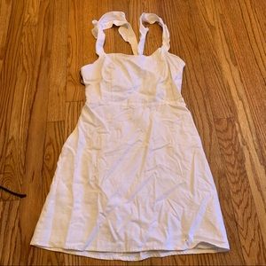 White Cross Back Dress